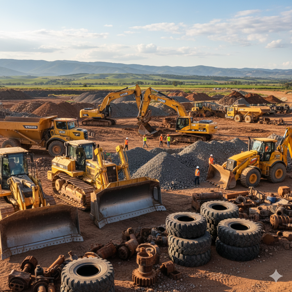 Earth Moving Machinery Spare Parts Export